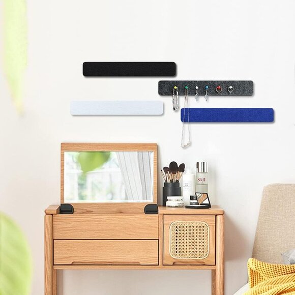 Felt Pin Board Bar 13"x2", Pack of 8 Bulletin Board Strips with 40 Push Pins, Ho - Picture 7 of 7